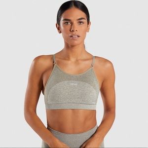 gymshark flex sports bra in khaki
